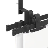 Sliding Door Hardware Kit 213,5 cm Steel Black 3295732