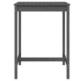 Garden Table Grey 82.5x82.5x110 cm Solid Wood Pine 824083