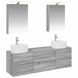 Bathroom Furniture Set 5 pcs Grey Sonoma 3406876