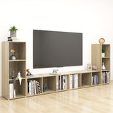 TV Cabinets 4 pcs Sonoma Oak 107x35x37 cm Engineered Wood 3080036