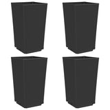 Garden Planters 4 pcs Black 32.5x32.5x57 cm PP 367853