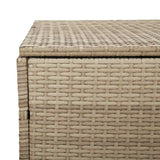 Garden Storage Box Beige 110x50x58 cm Poly Rattan 4104072