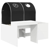 Bed with Tunnel 4 pcs Artisian Oak and Black Engineered Wood 3423514