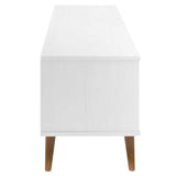 TV Cabinet MOLDE White 158x40x49 cm Solid Wood Pine 350535