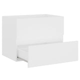 Sink Cabinet with Built-in Basin White Engineered Wood 3071630