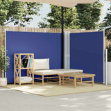 Retractable Side Awning Blue 140x600 cm 48458