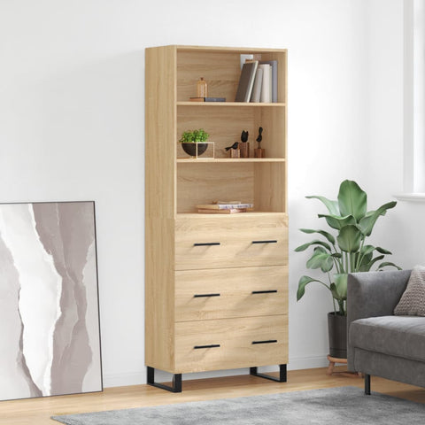 Highboard Sonoma Oak 69.5x34x180 cm Engineered Wood 3189408