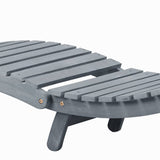 Sun Lounger Grey Wash Solid Acacia Wood 45959
