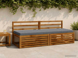 2-Piece Bench Cushions SOEST 2 pcs 100% Polyester Blue 950309