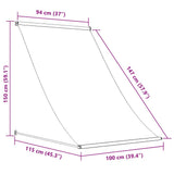 Retractable Awning 100x150 cm Yellow and White 145890
