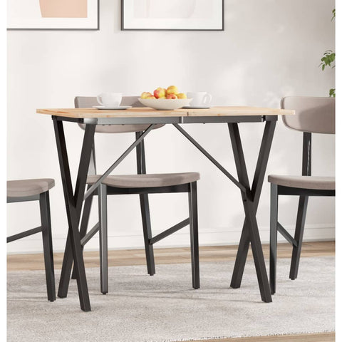 ZNTS Dining Table Legs X-Frame 80x40x73 cm Steel 357909