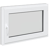 Basement Window RISOR 90 x 50 cm PVC and Glass Anthracite 42047286