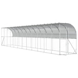 Against Wall Chicken Coop Silver 1200 x 150 x 215 cm 3434725
