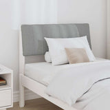 Upholstered Headboard Light Grey 80 cm Solid Pine Wood 879258
