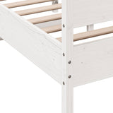 Bed Frame without Mattress White 140x190 cm Solid Wood Pine 3216394