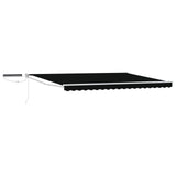 Electric Retractable Awning Black and White 4 x 3 m 3419980