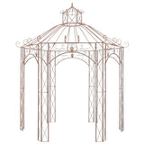 Garden Pavilion Antique Brown 3 m Iron 45438