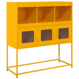 ZNTS Sideboard Mustard Yellow 100.5x39x107 cm Cold-rolled Steel 853419