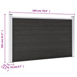 49073 Garden Fence WPC 180x105 cm Grey