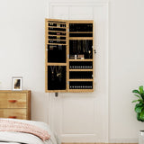 Mirror Jewellery Cabinet with LED Lights Wall Mounted 353246