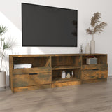 TV Cabinet Smoked Oak 150x33.5x45 cm Engineered Wood 817114