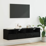 TV Wall Cabinets Wall-mounted 2 pcs Black Oak 60 x 30 x 30 cm 882927