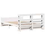 Bed Frame with Headboard without Mattress White 140x200 cm 3306022