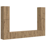 TV Cabinet Set 8 pcs Artisan Oak Engineered Wood 3409140