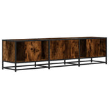 TV Cabinet Smoked Oak 160x35x41 cm Engineered Wood and Metal 848846