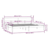 Bed Frame without Mattress Solid Wood 200x200 cm 810167