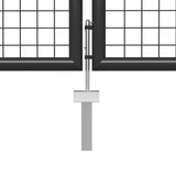 Garden Gate Steel 500x75 cm Anthracite 144334