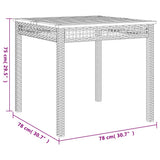 3 Piece Garden Dining Set with Cushions Grey Poly Rattan 3213569