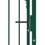 Fence Gate EMMEN with Spikes Steel 104x147 cm Green 146397