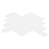 Herringbone Tile 20 pcs White 30 x 30 cm Polyurethane and PET 42021279
