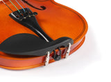 GV100 4/4 Acoustic Violin Case Bow Rosin Strings Tuner Shoulder Rest Natural 11662510