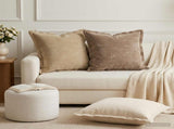 Throw Pillow 6 pcs HOUTEN Taupe 45 x 45 cm Chenille Fabric 934781