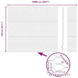 Hexagon Fence Green 1.4 x 100 m Steel 42005467