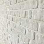 3D Wall Panels with White Brick Design 10 pcs EPS 147203