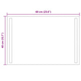 LED Bathroom Mirror Transparent 60 x 40 cm Tempered Glass 42045794