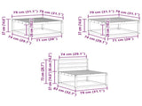 Outdoor Sofa Set 6 pcs Natural Solid Acacia Wood 3367487