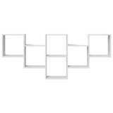 Wall Shelf White 159x18x66 cm Engineered Wood 853299