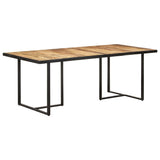 ZNTS Dining Table 200 cm Rough Mango Wood 320697