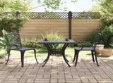 3 Piece Bistro Set Black Cast Aluminium 3216346
