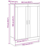 Book Cabinet Artisan Oak 82.5x30.5x115 cm Engineered Wood 856149