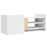 TV Cabinet White 100x35x40 cm Engineered Wood 848374