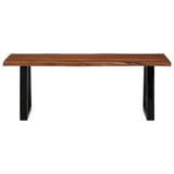 ZNTS Coffee Table Honey Brown 110x55x40 cm Solid Wood Acacia 374950