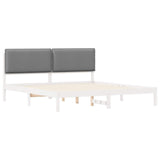 Bed Frame with Upholstered Headboard Light Grey 180 x 200 cm 877823