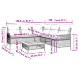 2 Piece Garden Sofa Set with Cushions Grey Poly Rattan 368734