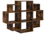 Wall Shelf Smoked Oak 90 x 25 x 90 cm Engineered Wood 8012176