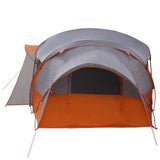 Family Tent with Rainfly Water-resistant tunnel Grey and Orange 42017465